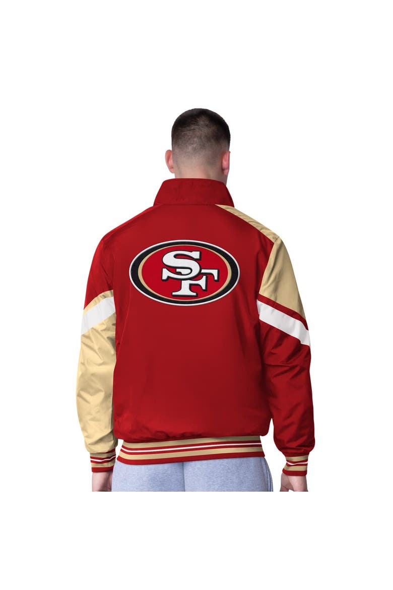 Men's G-III Extreme Scarlet/Heather Gray San Francisco 49ers Strong Arm Reversible Full-Zip Jacket, Alternate, color, Scarlet