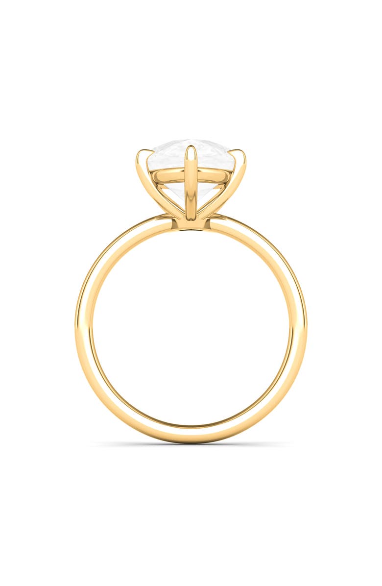 HauteCarat Pear Cut Lab Created Diamond Ring, Alternate, color, 2.00 Ctw 18K Yellow Gold