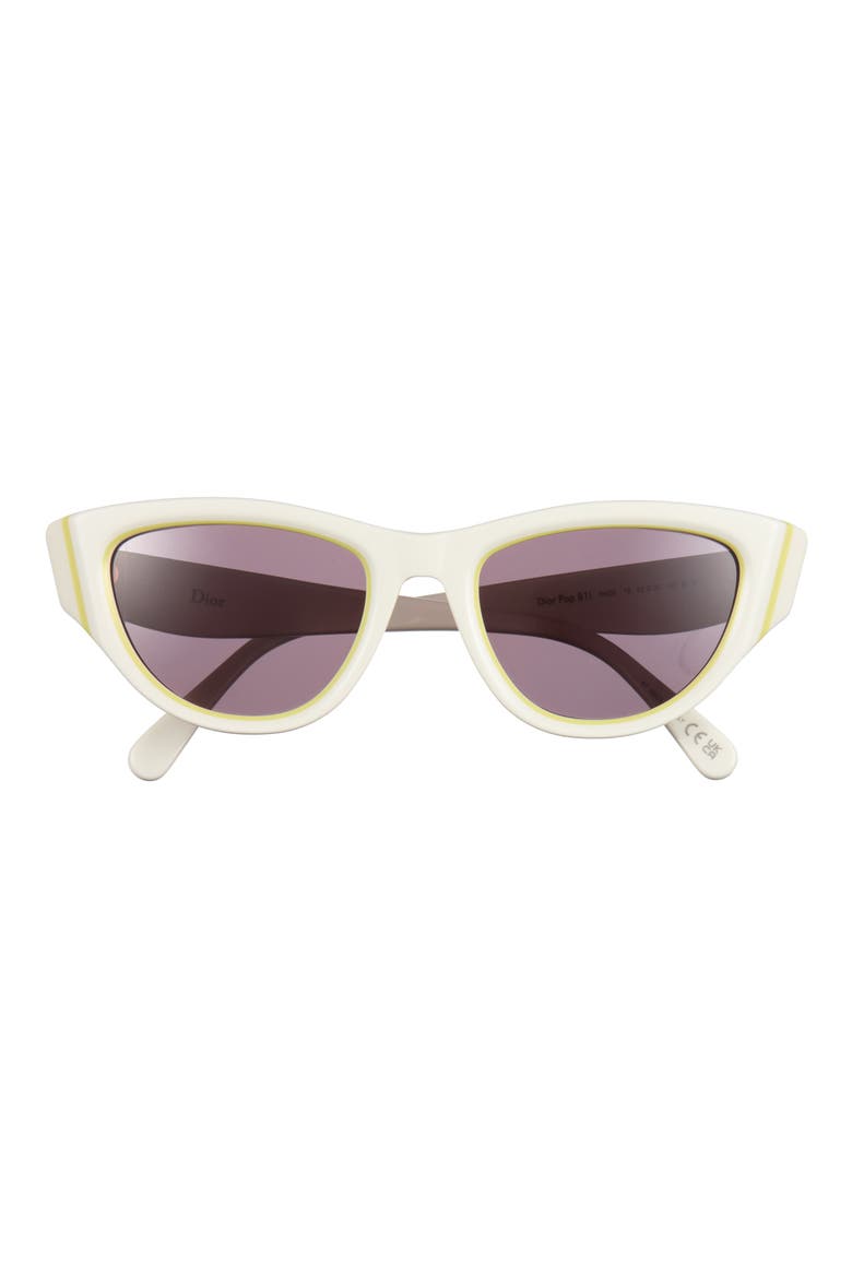'Dior Pop B1I Cat Eye Sunglasses, Main, color, WHITE / BORDEAUX