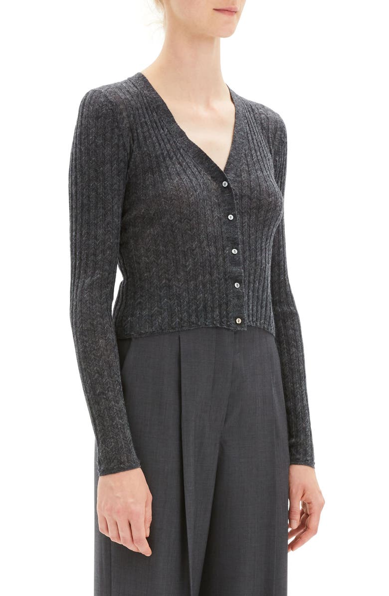 Theory Crop Rib Cardigan, Alternate, color, 