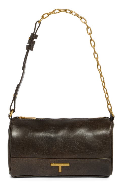 Sloan Faux Leather Barrel Shoulder Bag