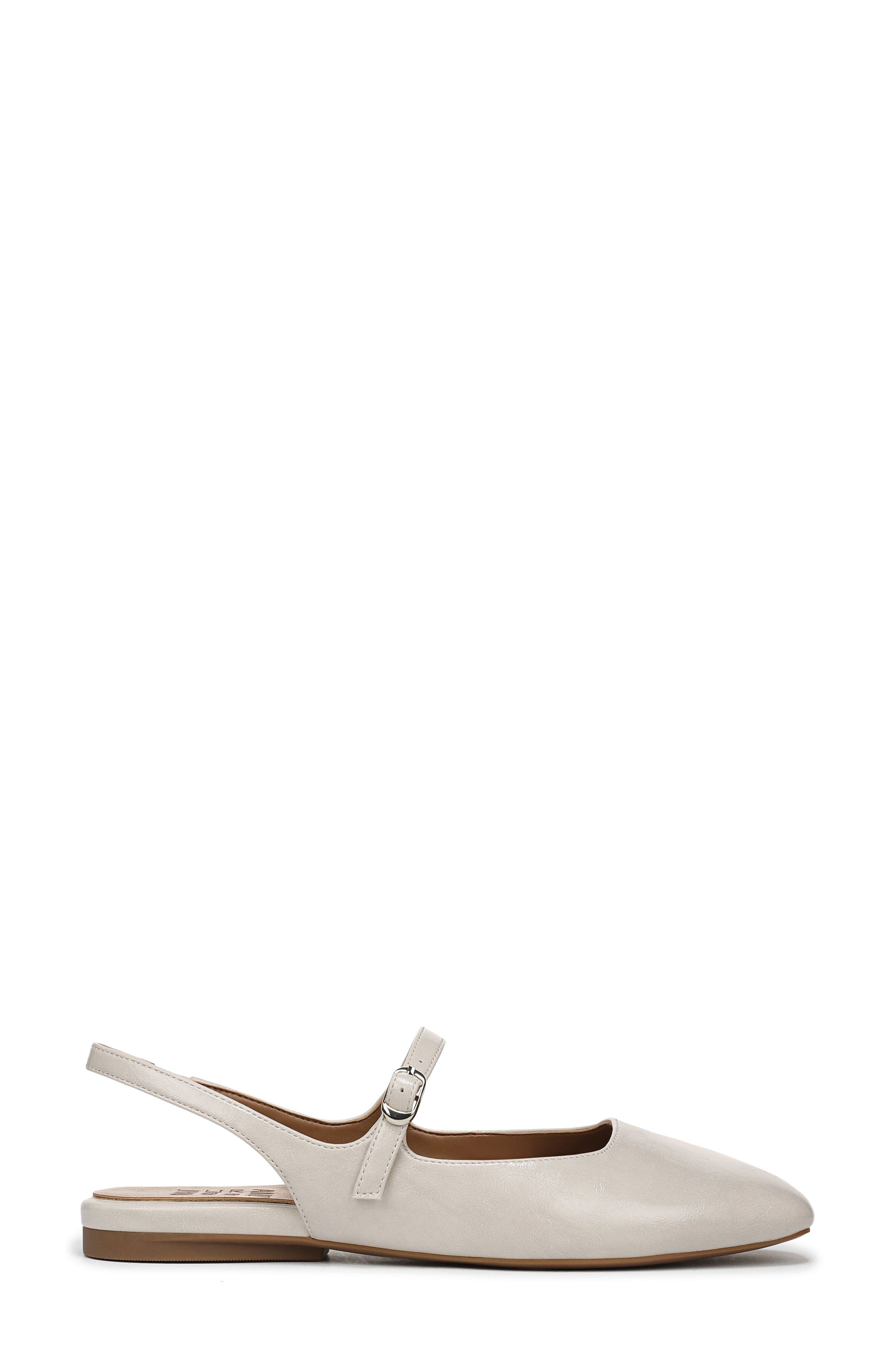 Naturalizer Anikka Flat, Alternate, color, Porcelain Beige Faux Leather