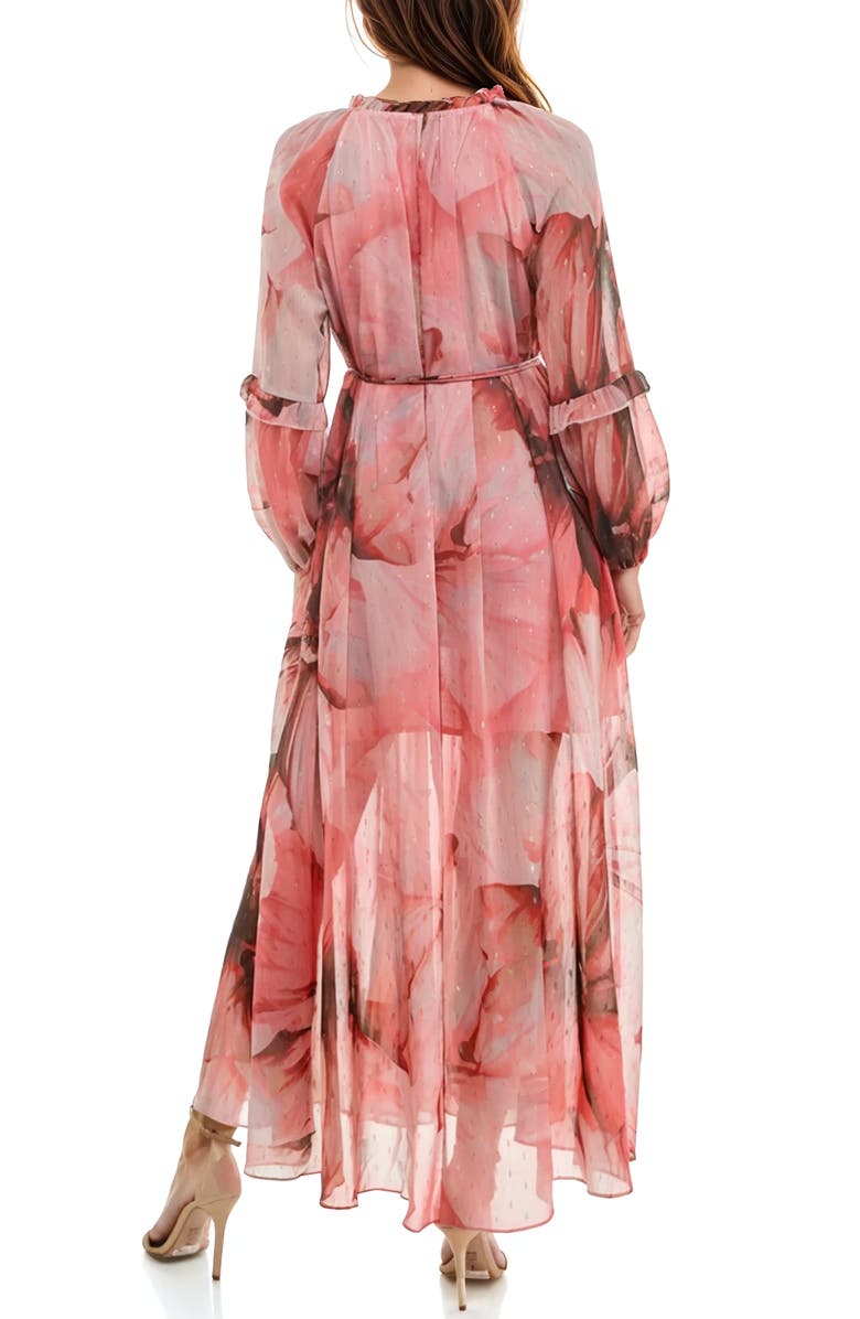 Swiss Dot Ruffle Maxi Dress