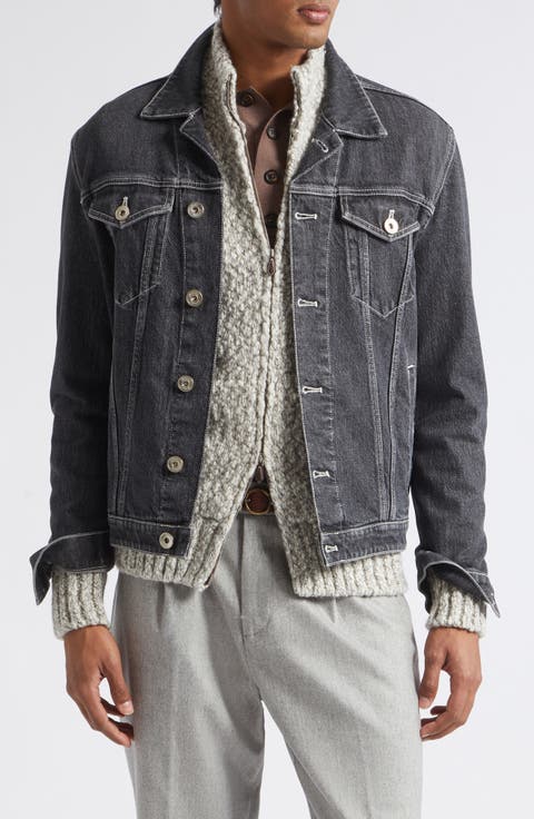 Stretch Wool Blend Full Zip Sweater
