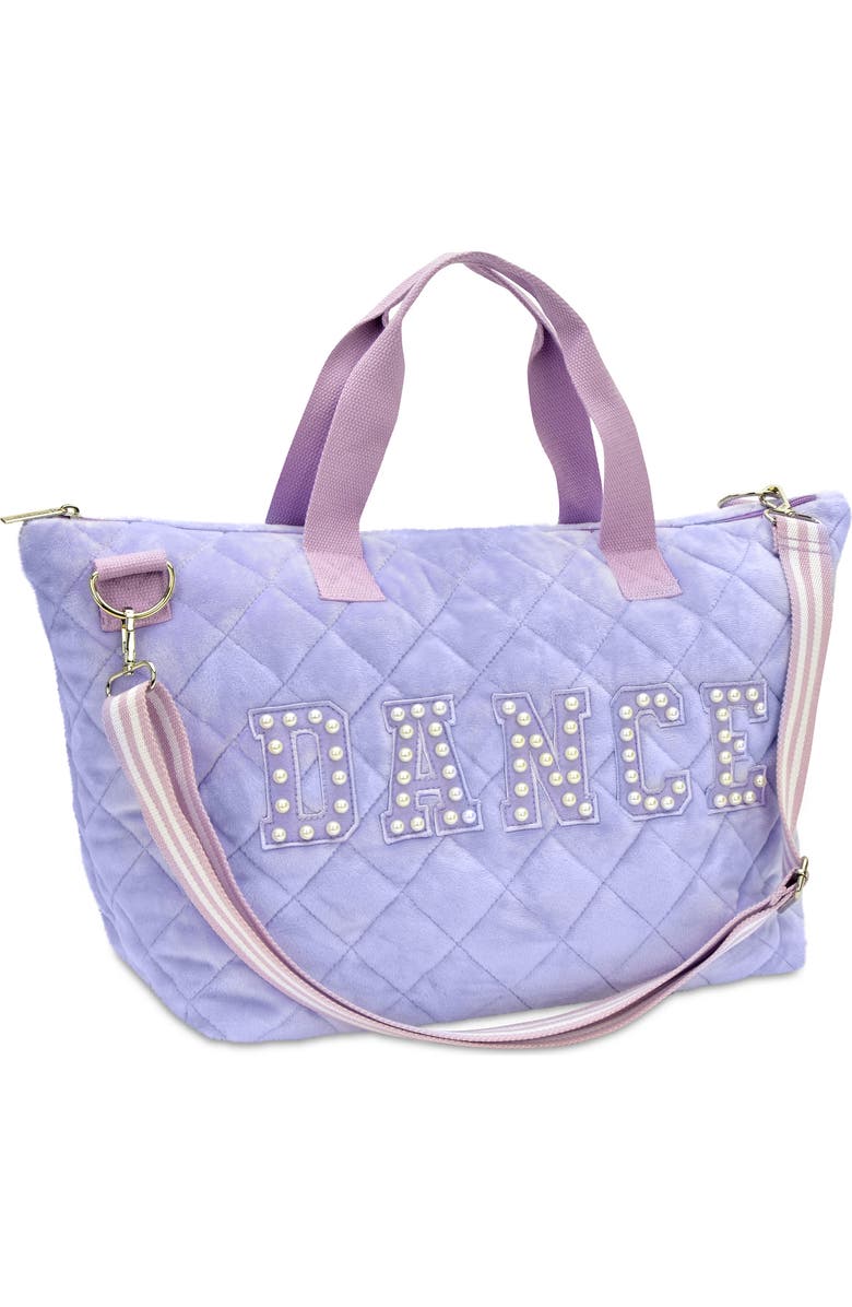 Iscream Kids' Love To Dance Quilted Overnight Tote, Alternate, color, Purple Multi