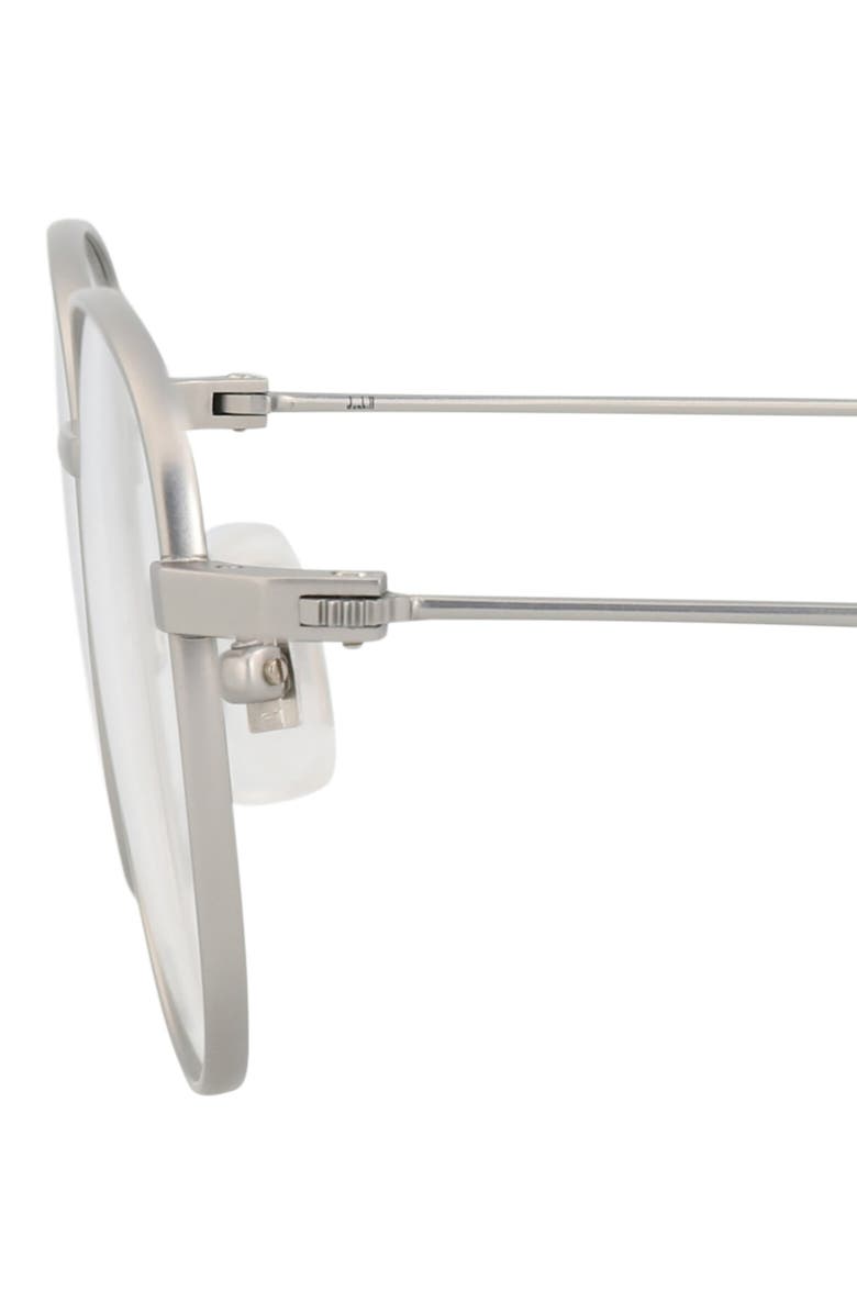 Dunhill 49mm Round Optical Glasses, Alternate, color, Silver Transparent