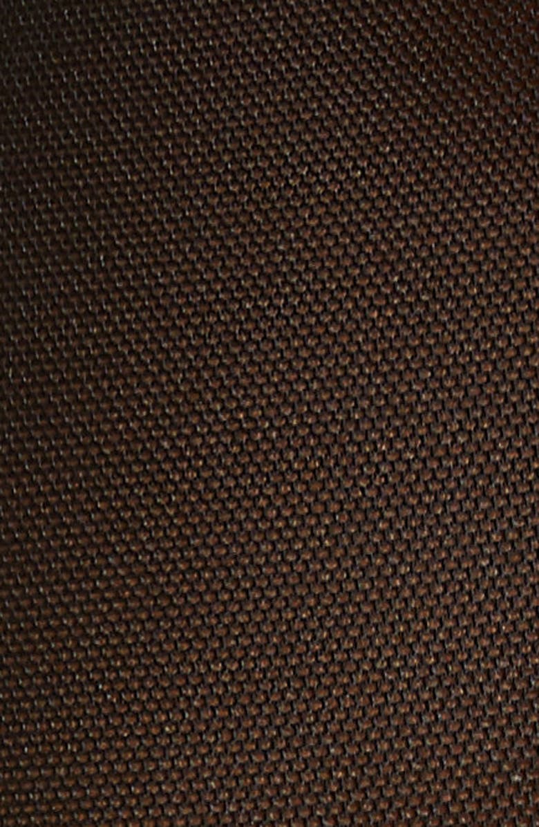 Mapale Mesh Trim Faux Leather Bra, Thong & Garter Belt Set, Alternate, color, 