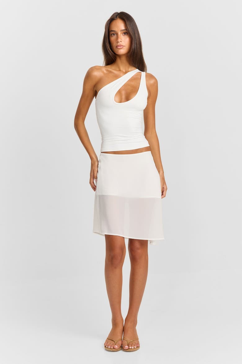 Bianca Midi Skirt, Main, color, White