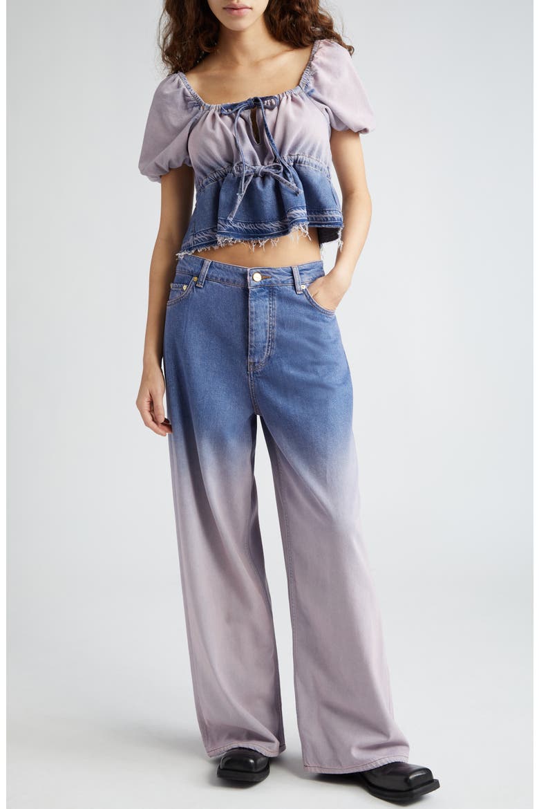 Future Denim Colorblock Ombré Wide Leg Jeans (Women) | Nordstromrack