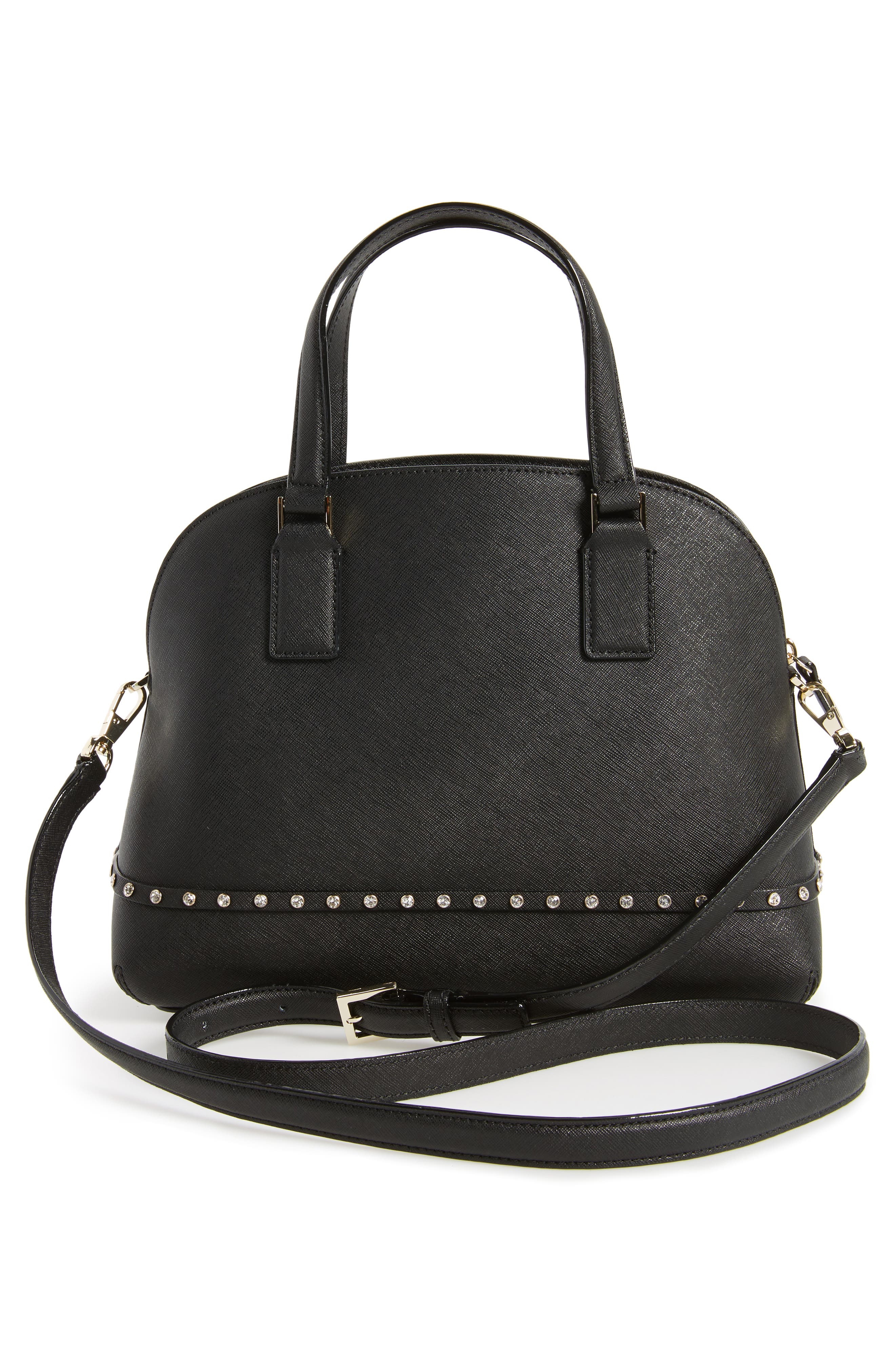 Kate Spade New York cameron street - jeweled lottie leather satchel, Alternate, color, 
