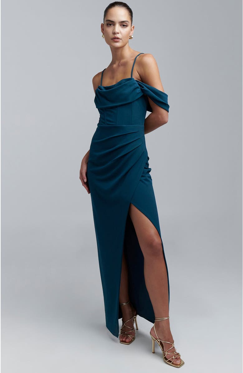 BWLDR Amaliah Dress, Alternate, color, Emerald