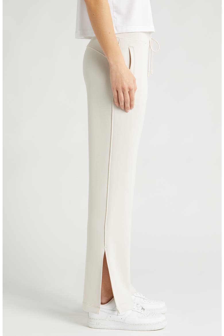 Level Set Straight Leg Slit Hem Track Pants, Alternate, color, GREY MOONBEAM
