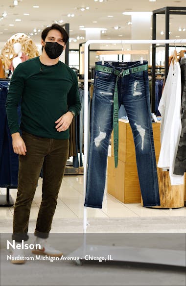 Cult of Individuality Punk Belted Super Skinny Jeans (Men) | Nordstromrack