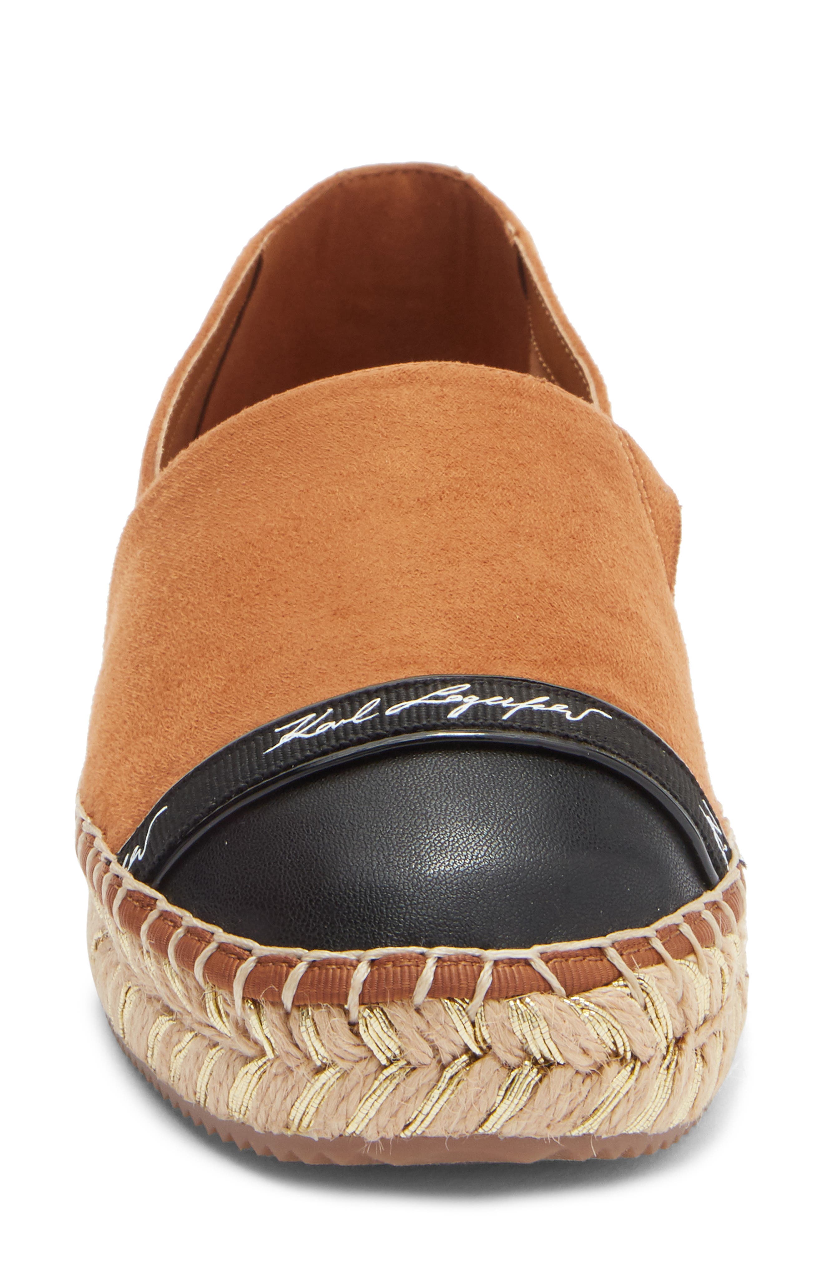 KARL LAGERFELD PARIS Montella Espadrille Flat, Alternate, color, Tan/ Black