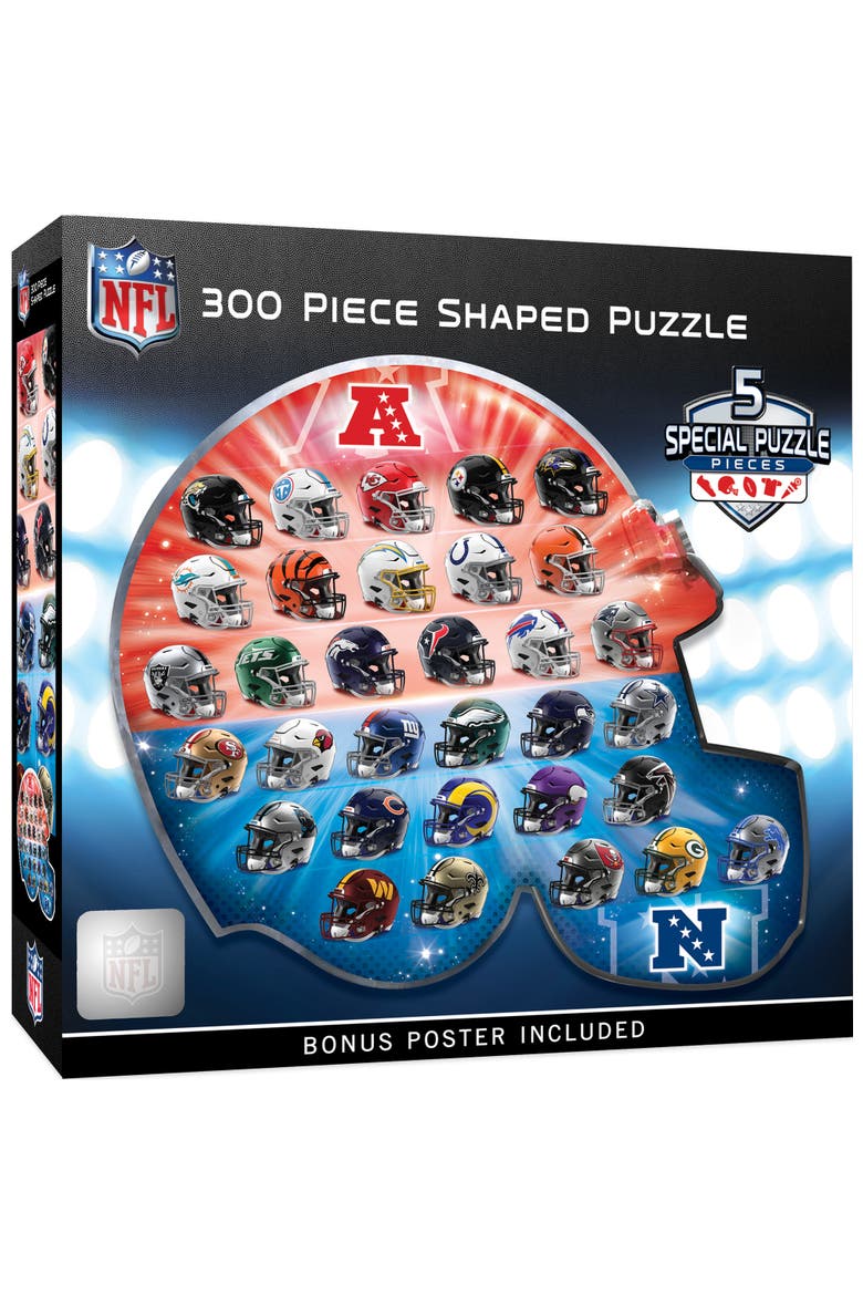 NFL Teams Helmet 300 Piece Shaped Puzzle, Main, color, Multicolor