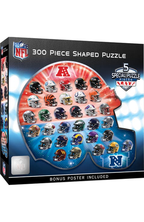 NFL Teams Helmet 300 Piece Shaped Puzzle