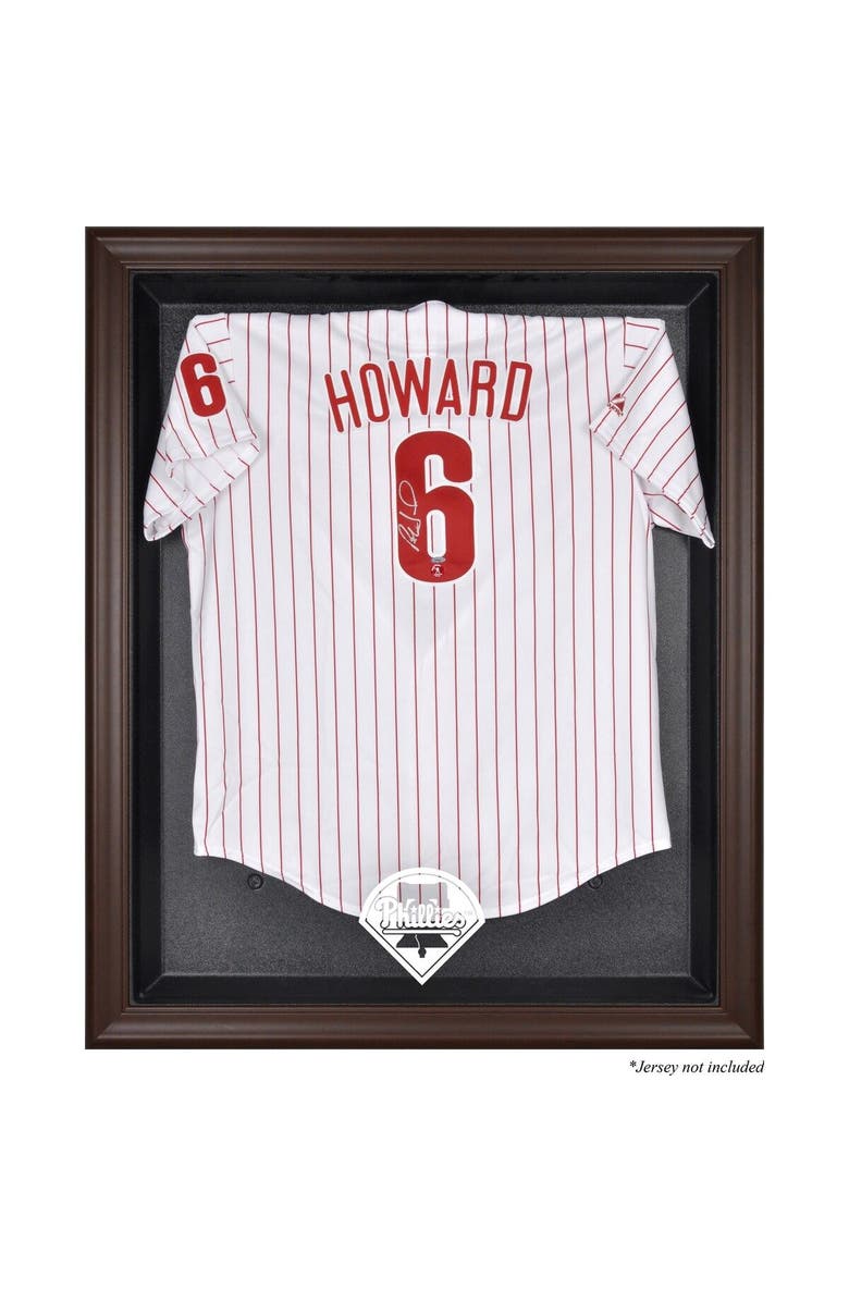 FANATICS AUTHENTIC Philadelphia Phillies Brown Framed Logo Jersey Display Case, Main, color, 