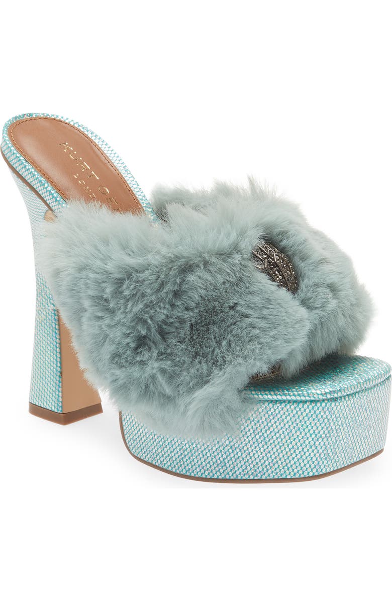 Kurt Geiger London Kensington Faux Fur Platform Sandal, Main, color,