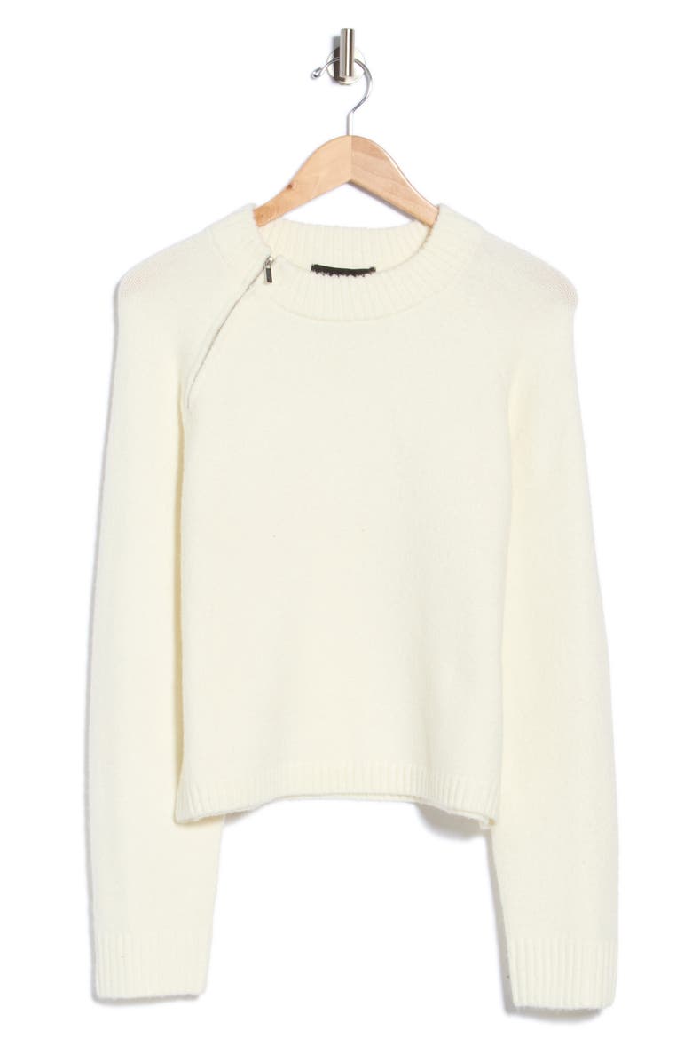 Zip It Crewneck Sweater, Main, color, SCONE WHITE