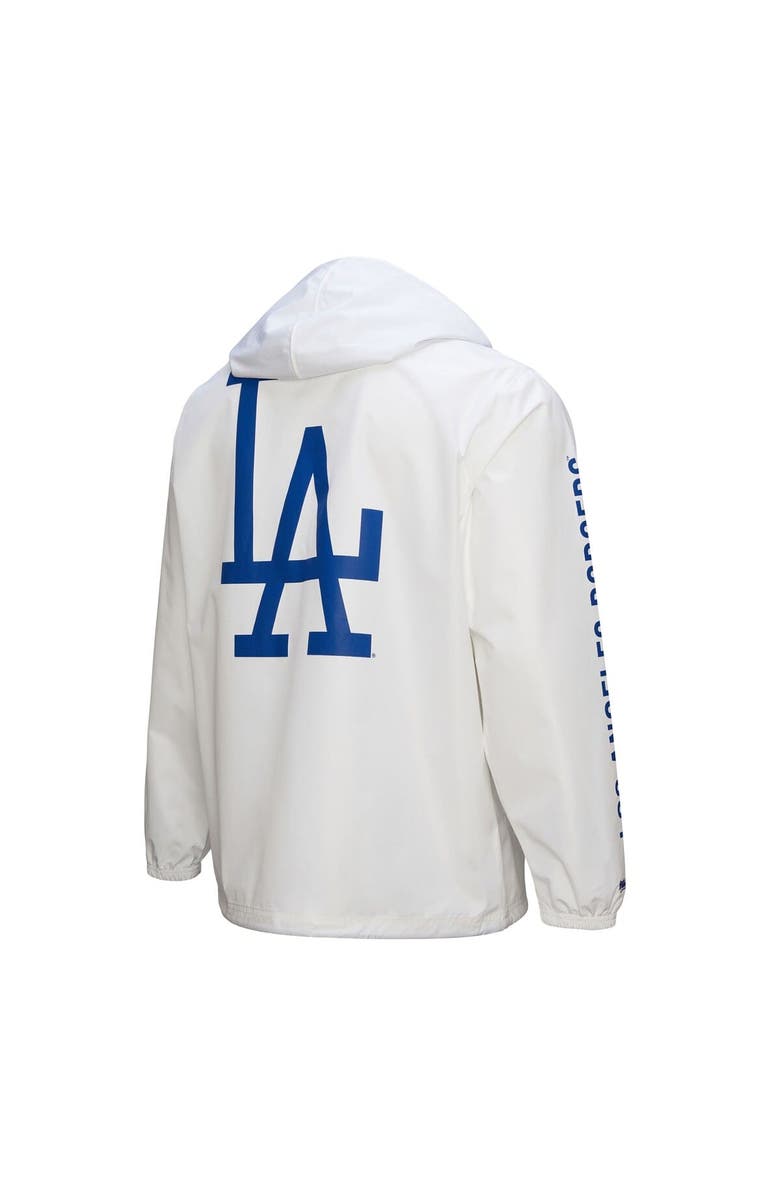Mitchell & Ness Men's Mitchell & Ness White Los Angeles Dodgers Vintage Full-Snap Hooded Coaches Jacket, Alternate, color, 