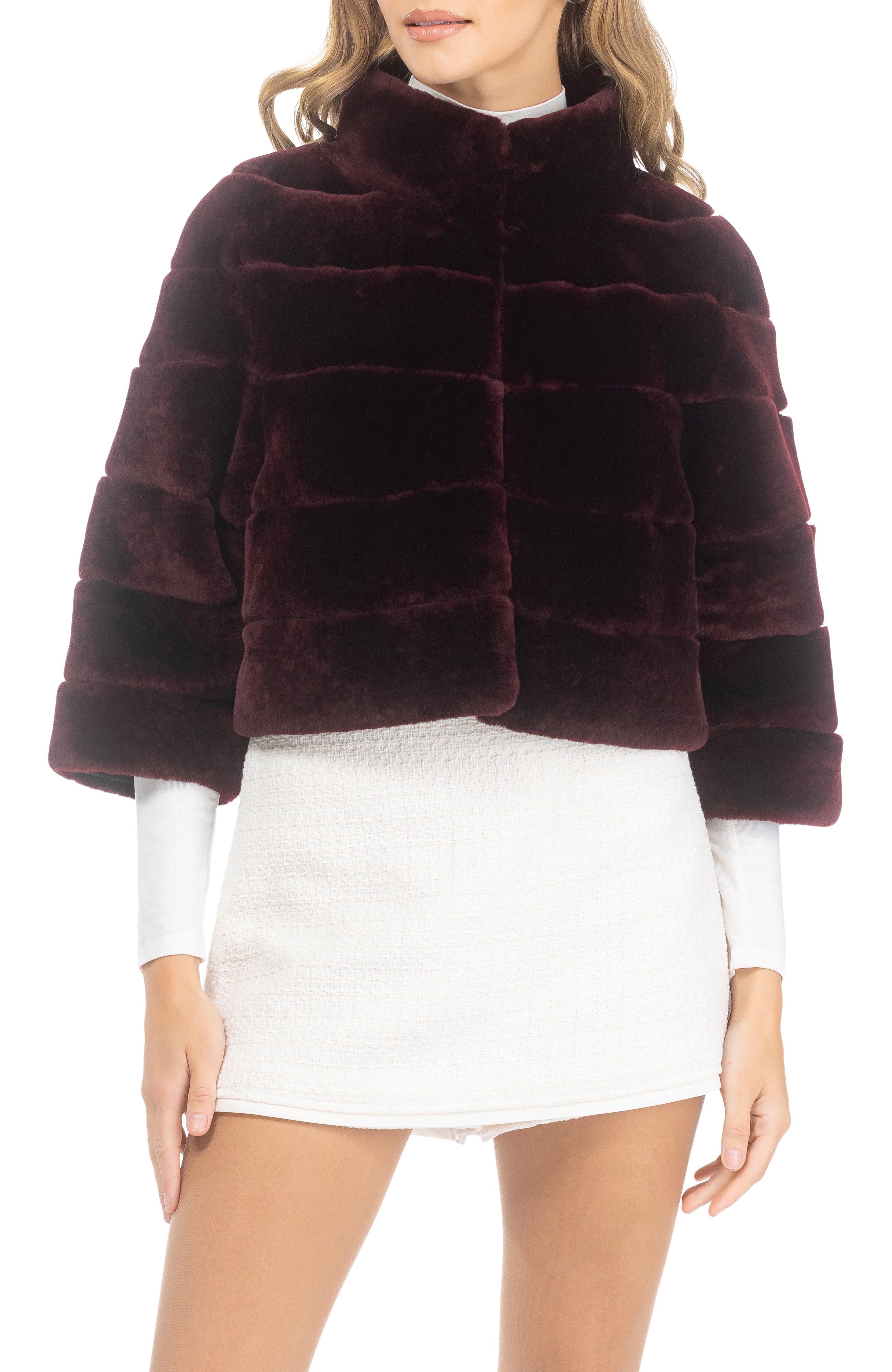 GORSKI Genuine Shearling Cropped Bolero with Cropped Sleeves — фото 4