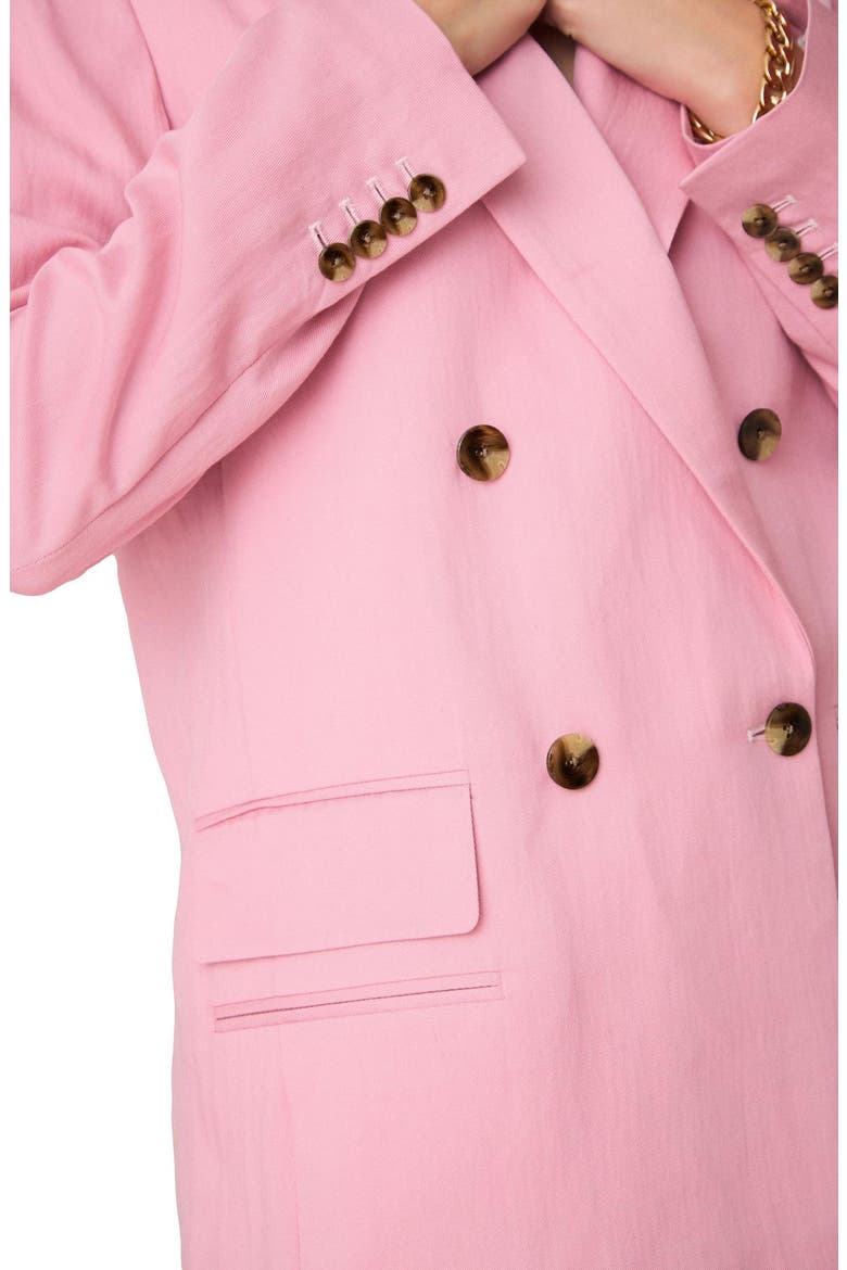 Tailored Double Breasted Blazer, Alternate, color, PINK