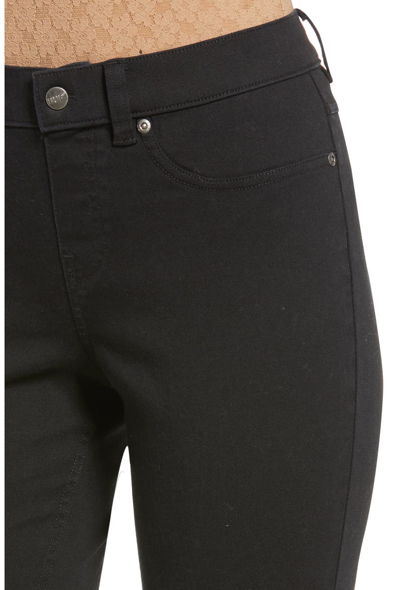 Ripped Denim Leggings, Alternate, color, BLACK