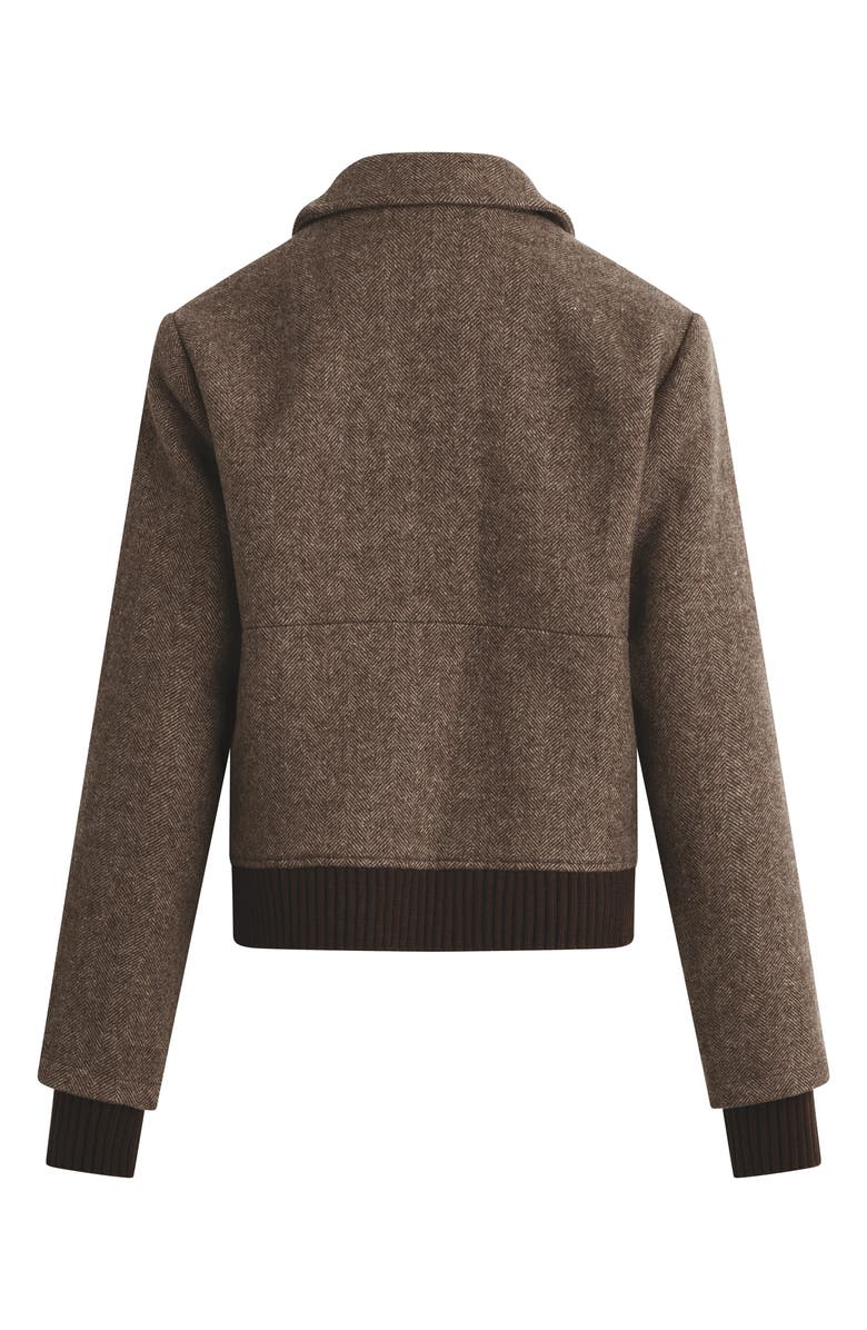 Favorite Daughter The City Herringbone Bomber Jacket, Alternate, color, 