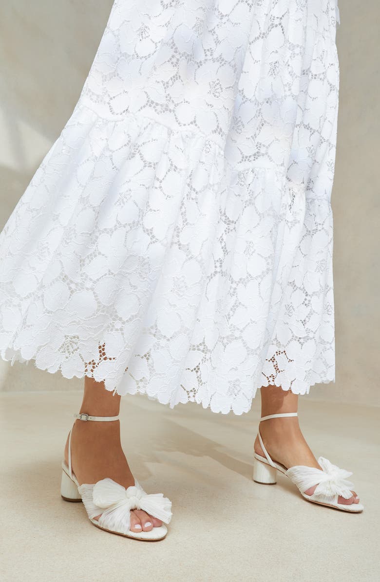 Loeffler Randall Dahlia Ankle Strap Knotted Sandal, Alternate, color, Vegan Pearl