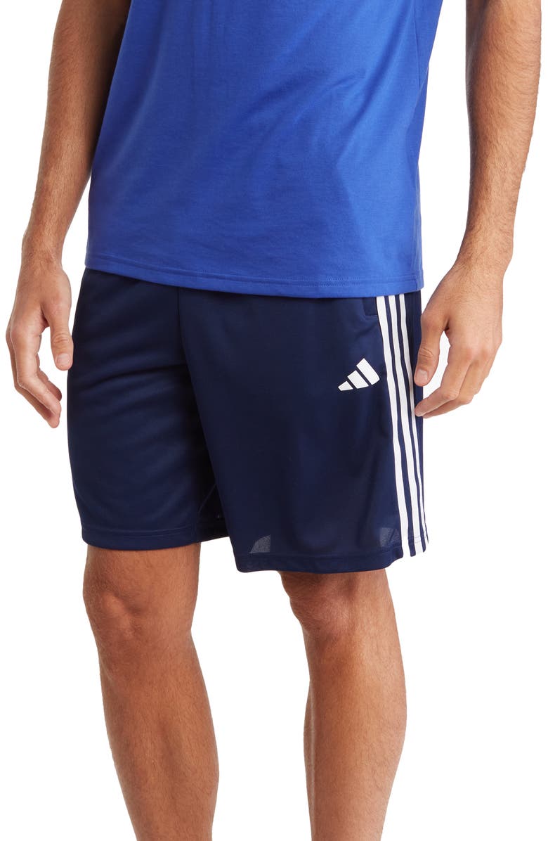adidas AEROREADY 9-Inch Training Shorts, Main, color, Dark Blue/ White