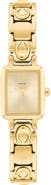 COACH Mara Tank Goldtone Bracelet Watch, 15.5mm x 19mm
