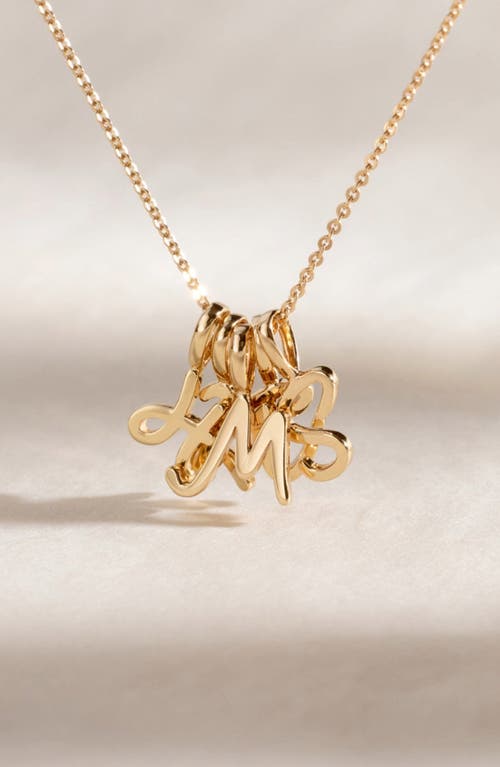 Made By Mary Script Initial Charm Silver In Metallic