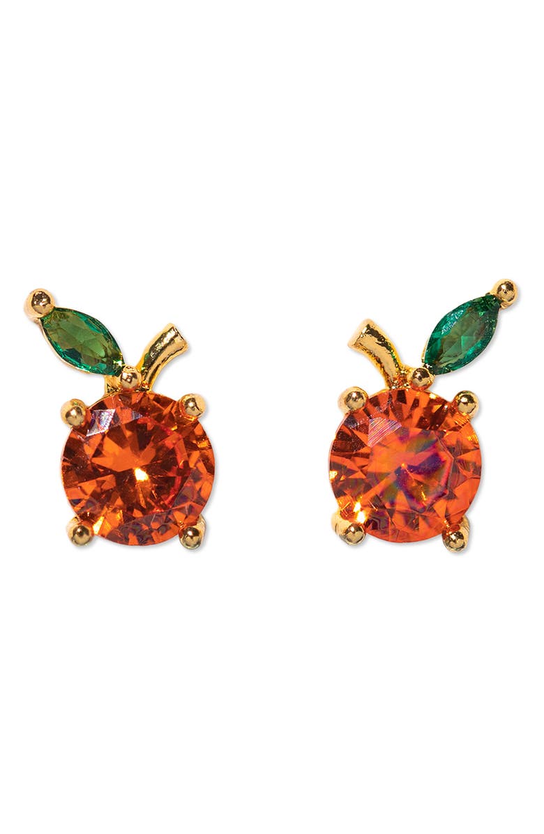 Girls Crew Orange Juice Stud Earrings, Main, color, Gold