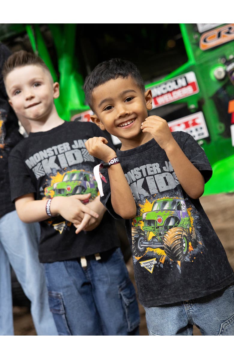 Monster Jam Grave Digger Short Sleeve Tee, Alternate, color, Grave Digger Kid Black