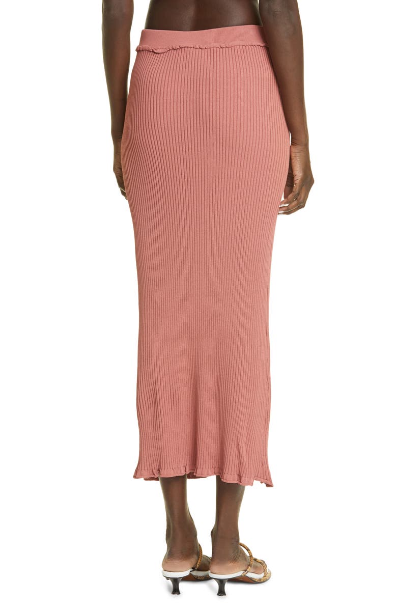 Altuzarra Turley Rib Ruffle Knit Skirt, Alternate, color, 