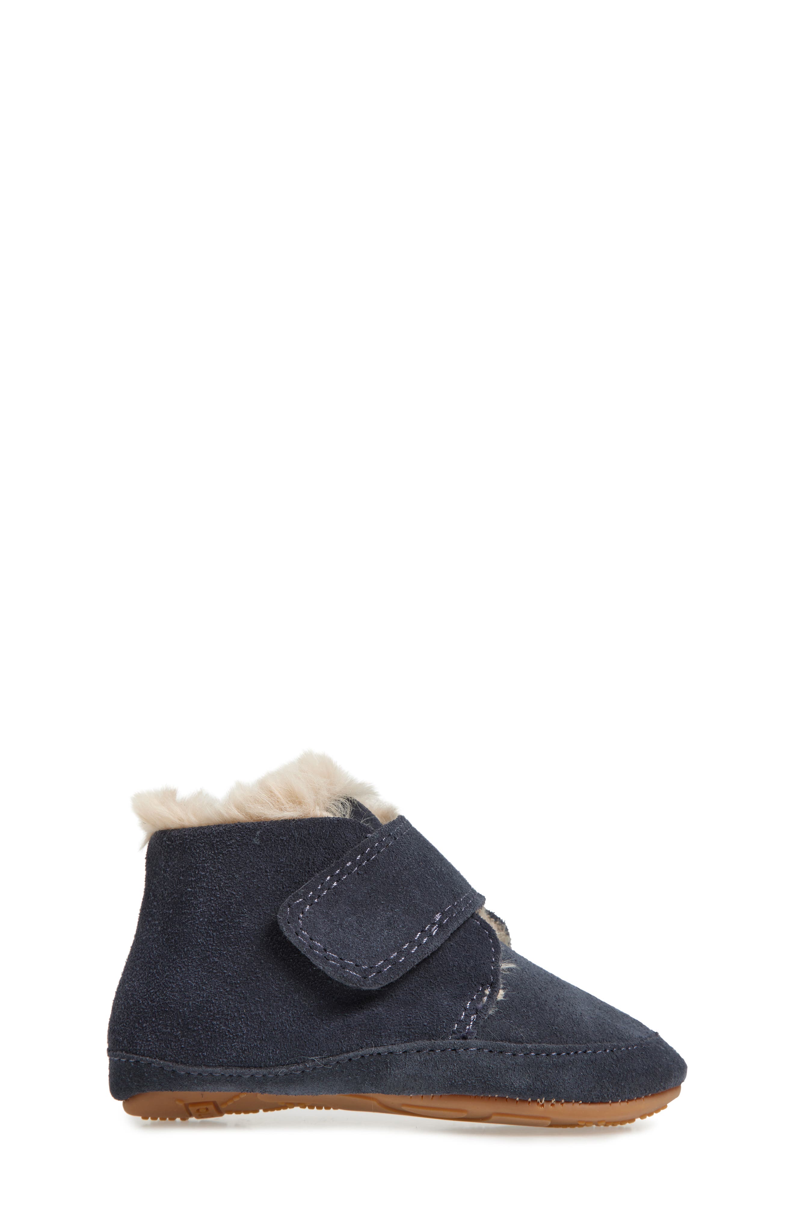 Shloofy Faux Shearling Boot, Alternate, color, NAVY SUEDE