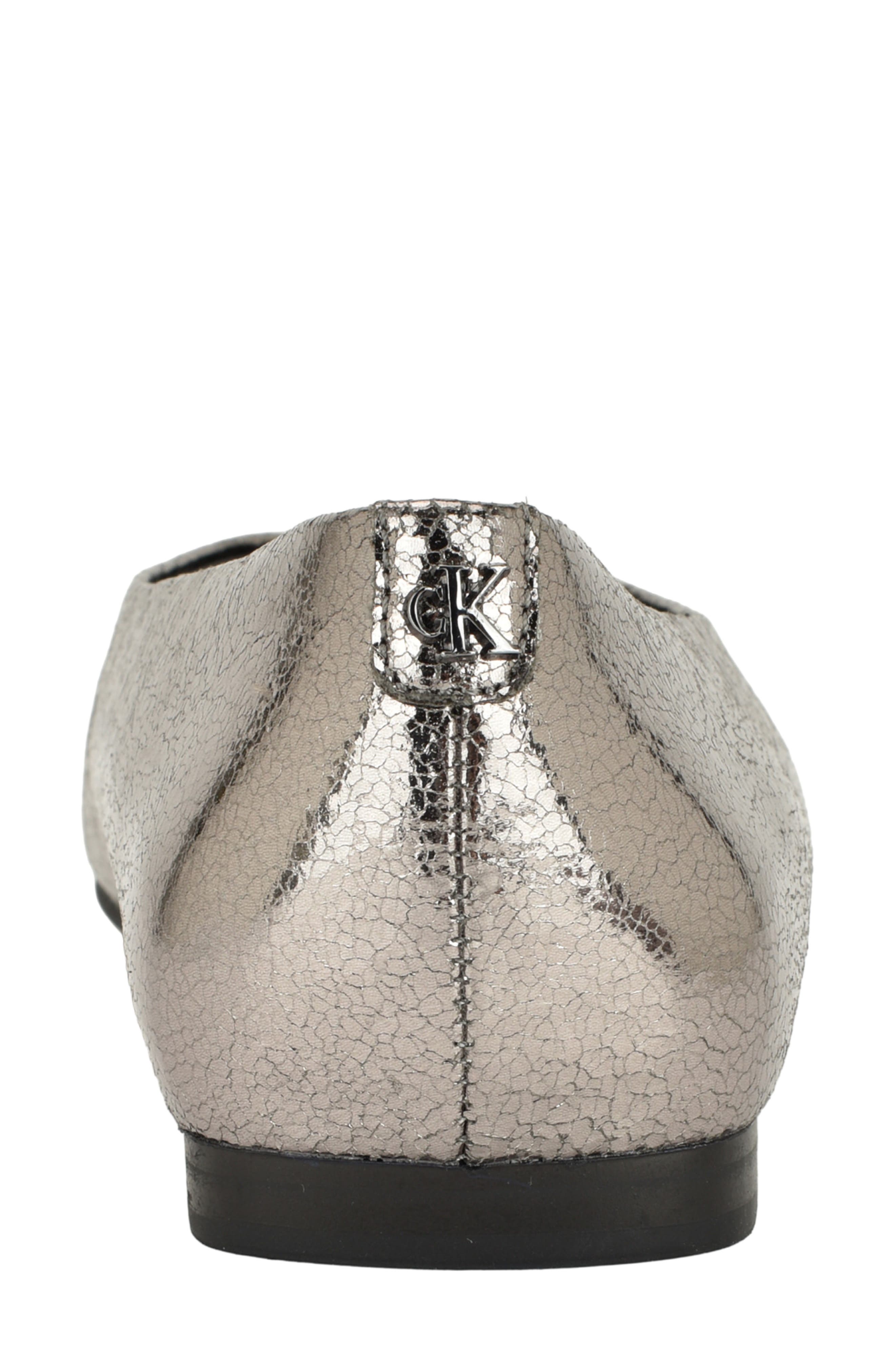 Gemeen Pointed Toe Flat, Alternate, color, PEWTER 060