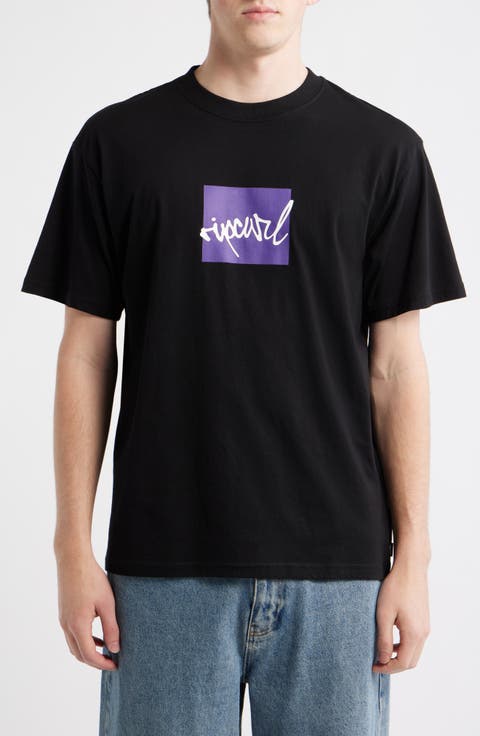 Rip Script Icon Organic Cotton Graphic T-Shirt