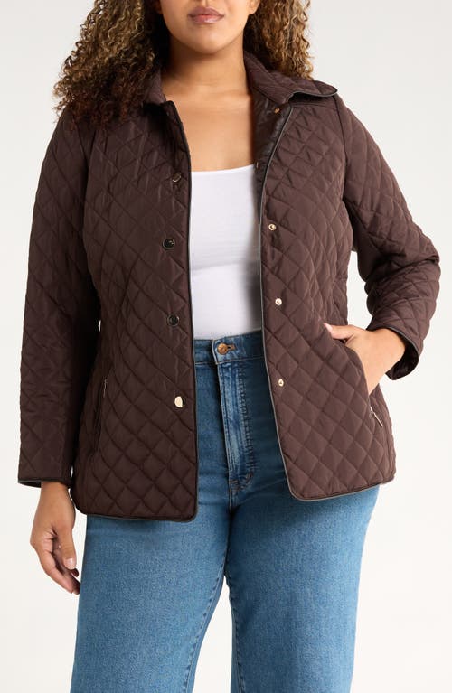 Jones New York Quilted Jacket In Brown