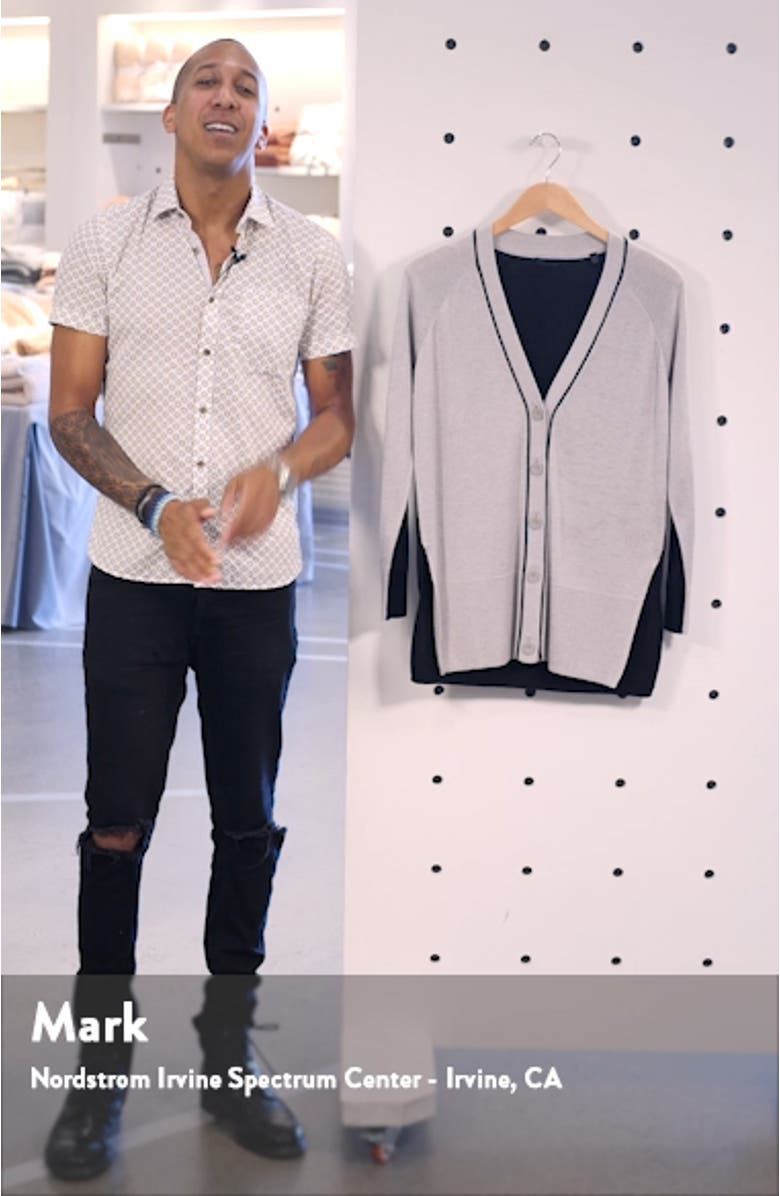 Spring Colorblock Silk, Wool & Cashmere Cardigan, sales video thumbnail