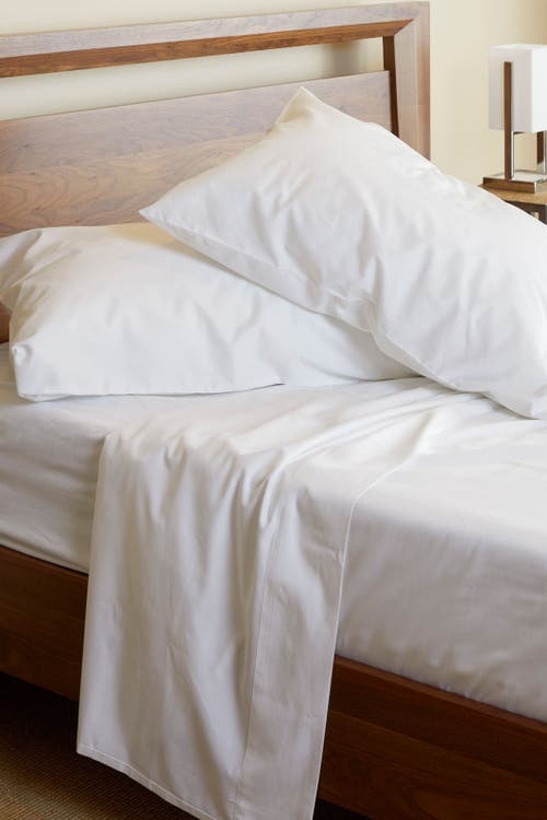 Bedvoyage Melange Viscose Cotton Blend Breathable Bed Sheets In Snow