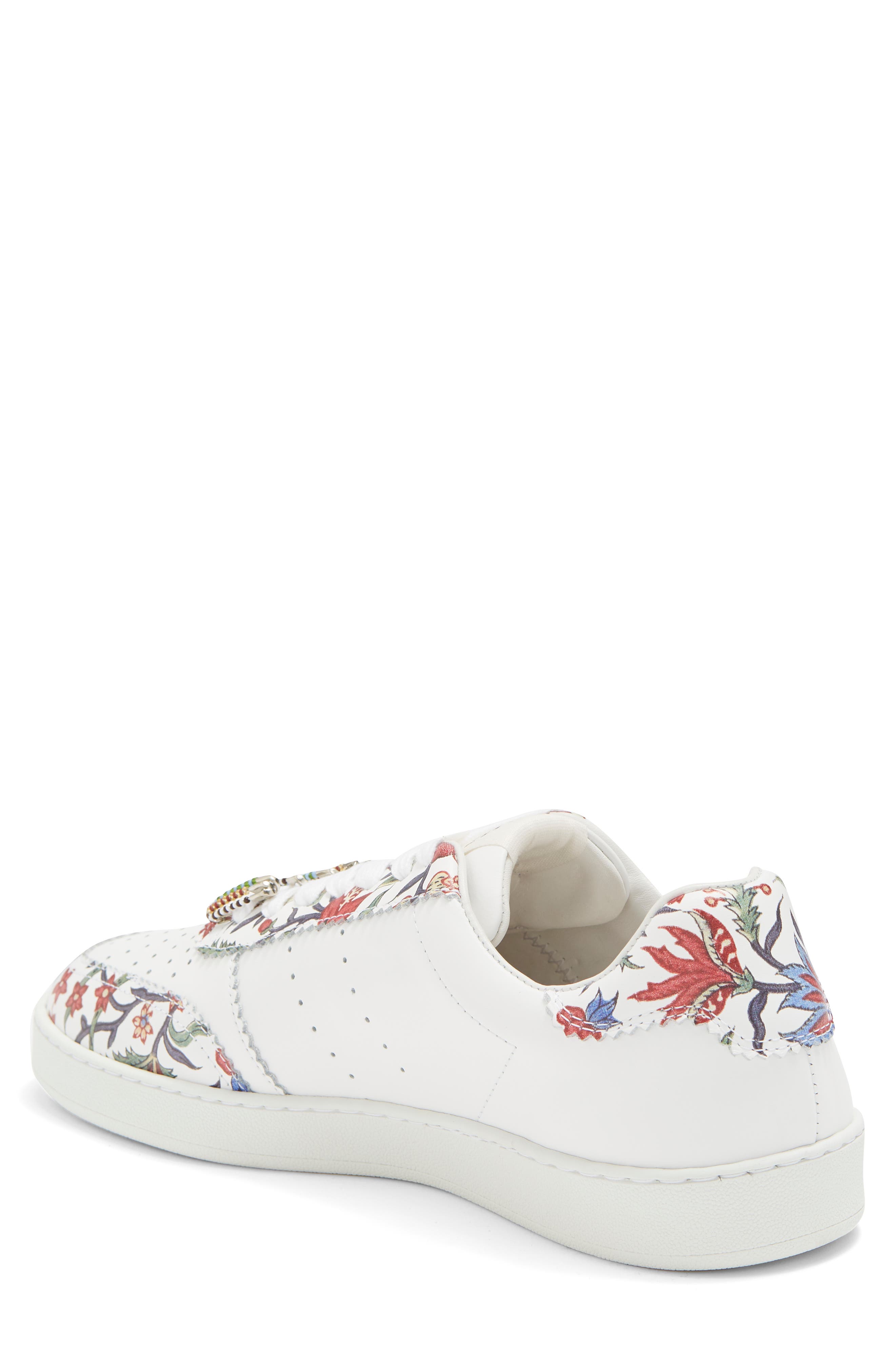 Loeffler Randall Keeley Floral Leather Sneaker, Alternate, color, 