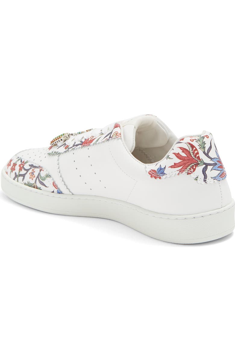 Loeffler Randall Keeley Floral Leather Sneaker, Alternate, color,