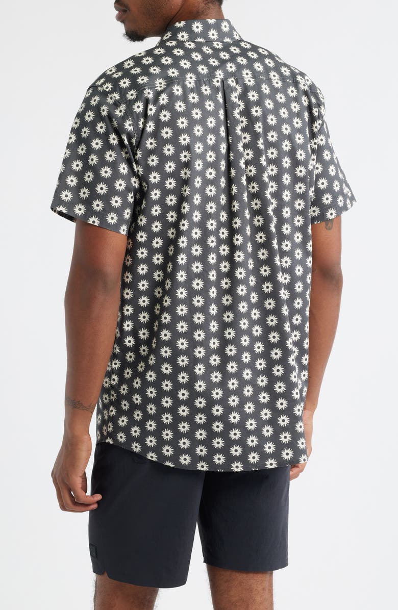 Rip Curl Fun Times Short Sleeve Button-Up Shirt, Alternate, color, Black