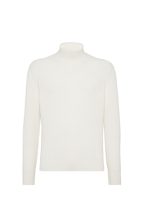 Ribbed turtleneck sweater