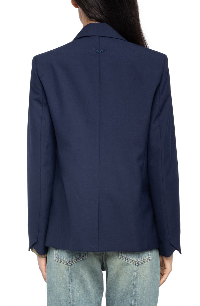Zadig & Voltaire Vavy Tailleur Blazer, Alternate, color, Blueberry