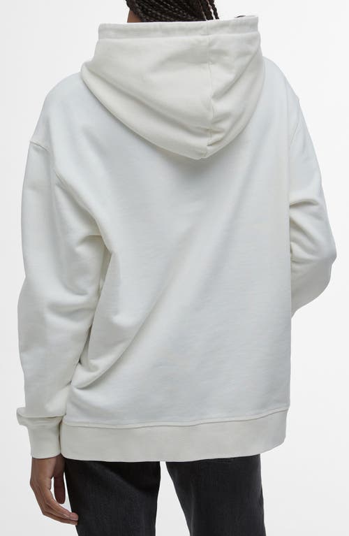 Barbour Northumberland Logo Embroidered Cotton Graphic Hoodie In Gray
