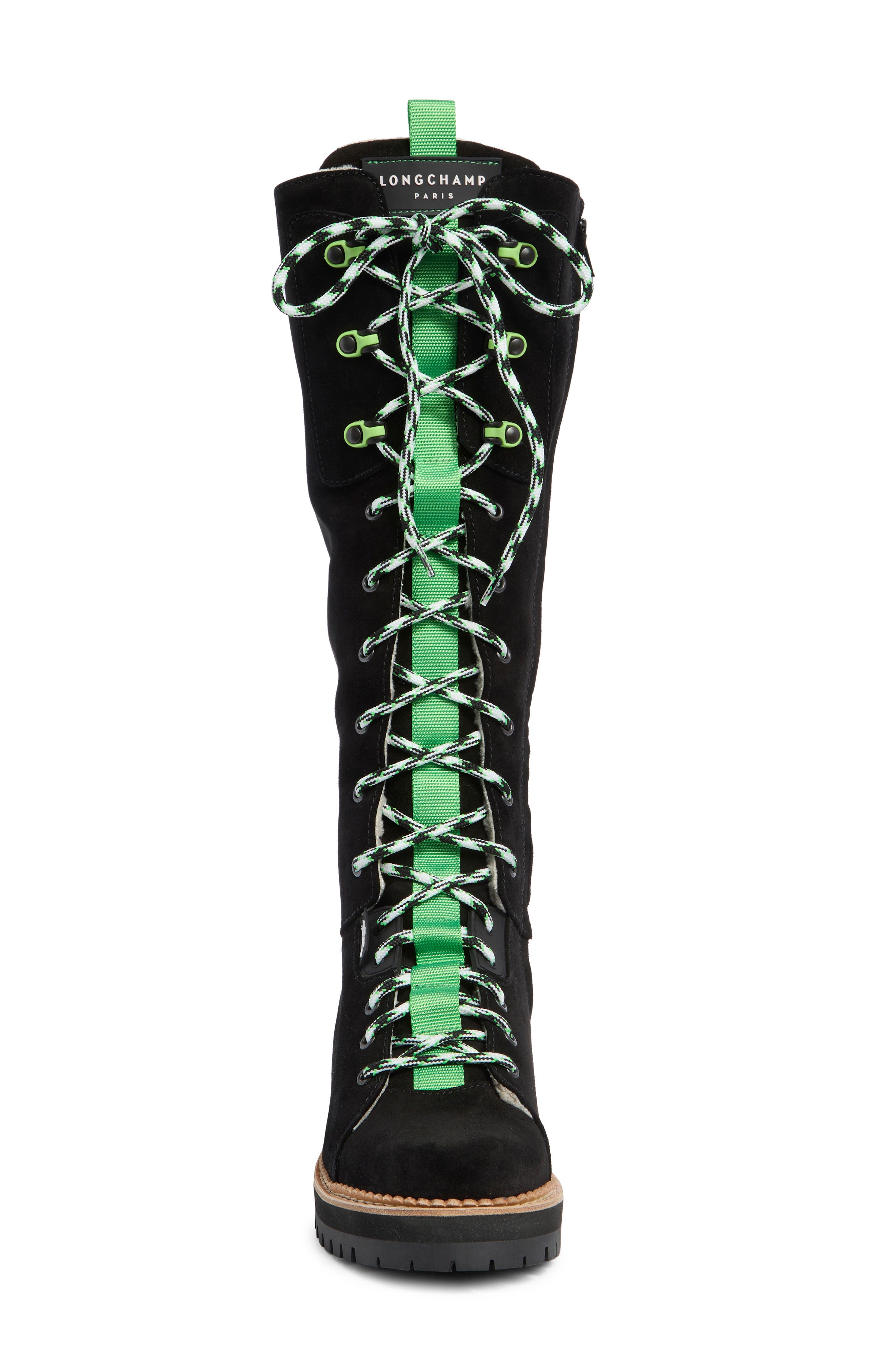 Longchamp Knee High Boot, Alternate, color, Black
