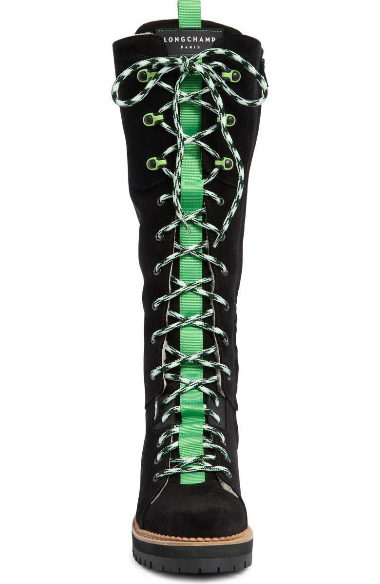 Longchamp Knee High Boot, Alternate, color, Black