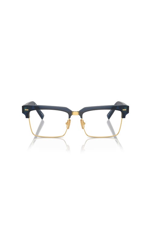 Miu Miu 54mm Rectangle Optical Glasses In Blue
